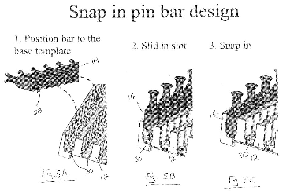 snap in pin bar design